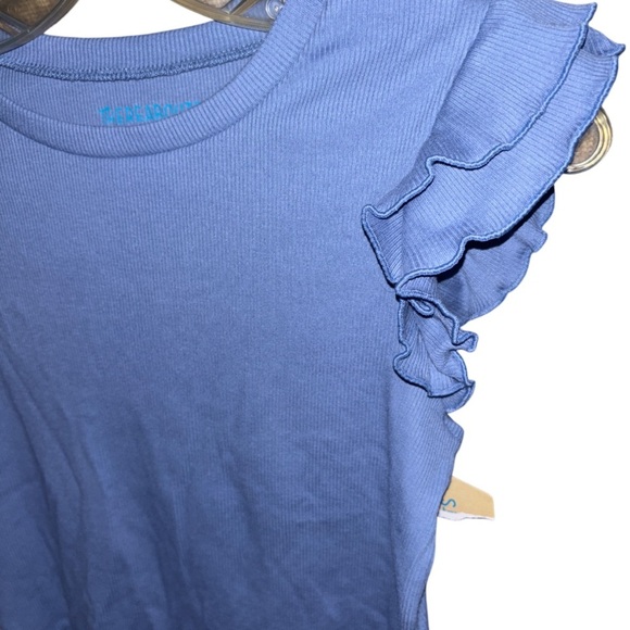 GIRLS / Therabouts Girls Blue Shirt with Ruffles - Picture 3 of 3